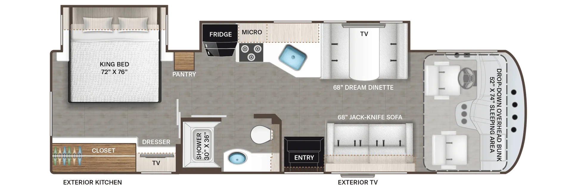 Thor Motor Coach Resonate 30C floor plan