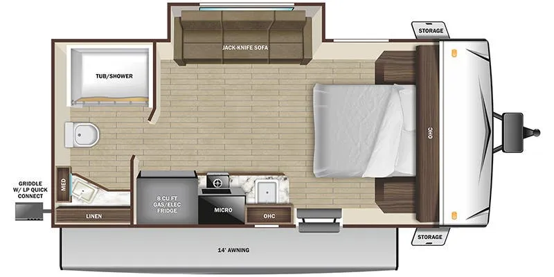 Highland Ridge Range Lite Air 18RBS floor plan