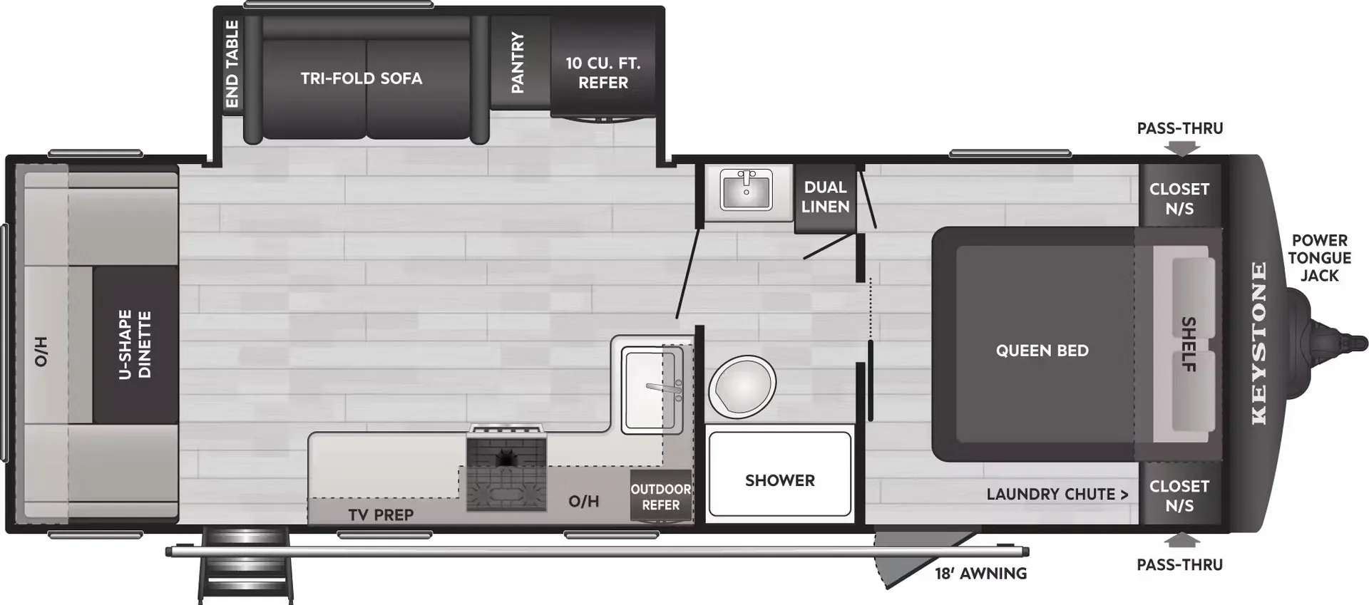 Keystone Hideout Cottage 25RDS floor plan