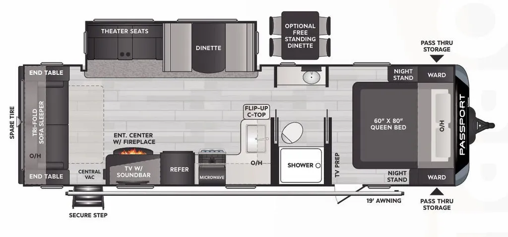 2023 Keystone Passport 2700RL floor plan