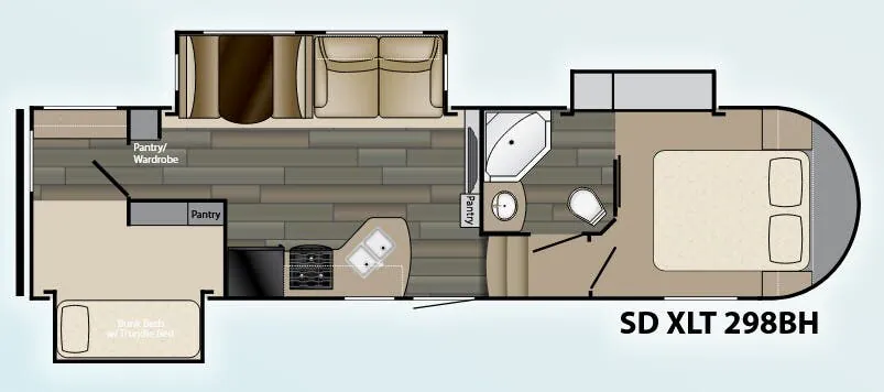 Heartland Sundance XLT 298 BH floor plan