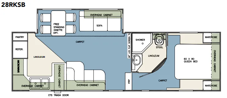 Forest River Wildcat 28RKSB floor plan