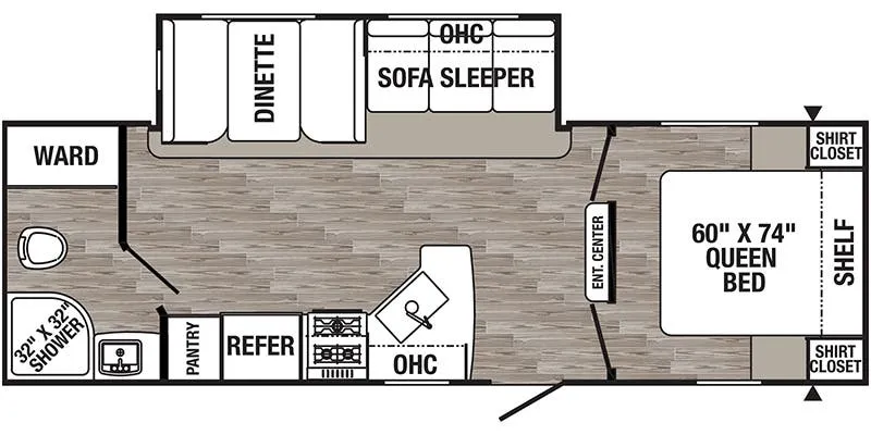 Palomino Puma XLE Lite 25RBSC floor plan