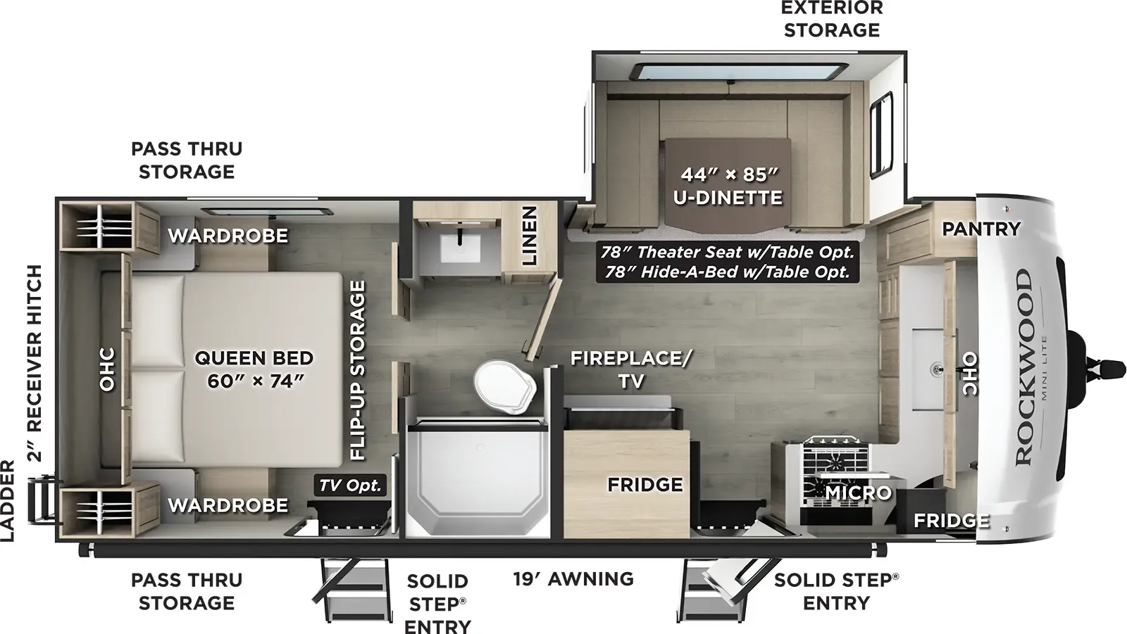 2026 Forest River Rockwood Mini Lite 2506FK - Floor plan