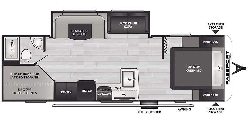 2025 Keystone Passport Classic 264BHWE floor plan