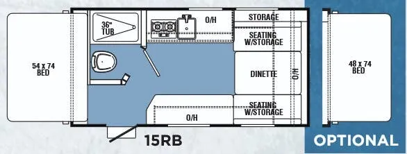 Coachmen Clipper 15RB floor plan