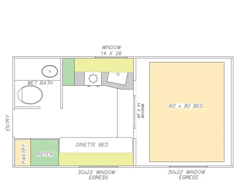 Modern Buggy Trailers TC TC14 floor plan