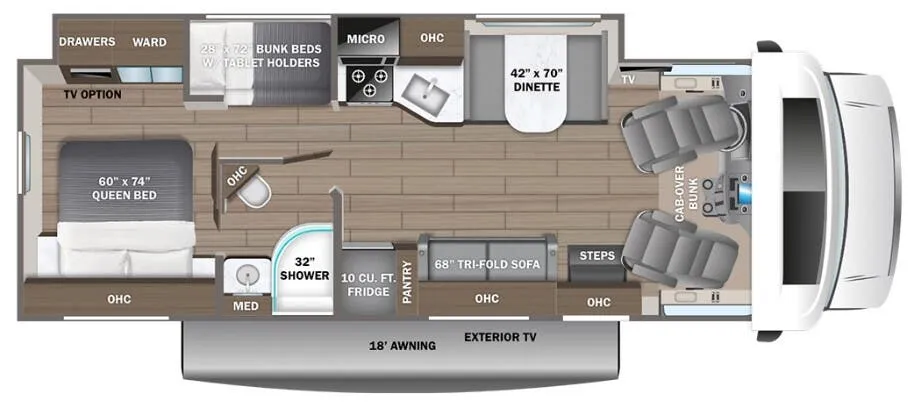 Entegra Coach Odyssey 31F floor plan