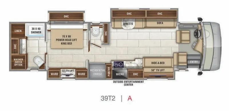 Entegra Coach Reatta 39T2 floor plan