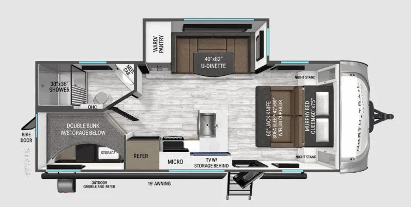 2027 Heartland North Trail 220MB - Floor plan