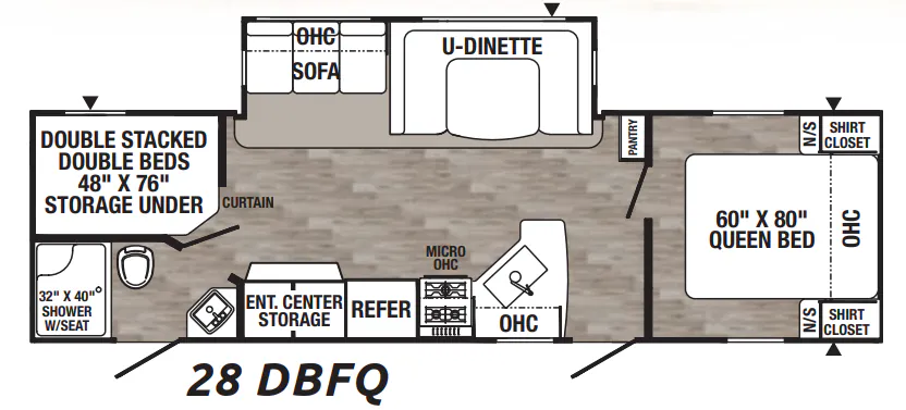 Palomino Puma 28DBFQ floor plan