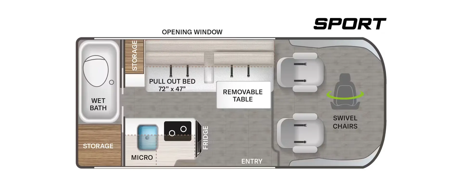 Thor Motor Coach Scope Sport 18MS floor plan
