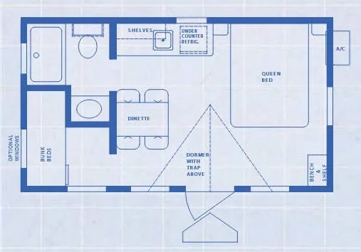 Canterbury RV Deluxe Cabins CC-20S floor plan