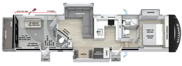 Alliance RV Valor All-Access 36A10 floor plan