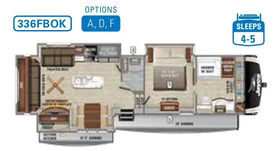 Jayco Eagle 336FBOK floor plan