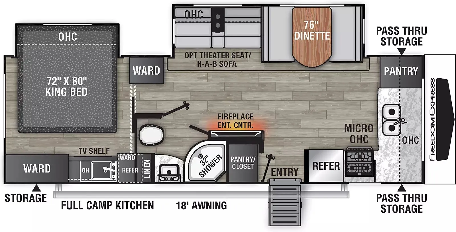 2024 Coachmen Freedom Express 259FKDS - Floor plan