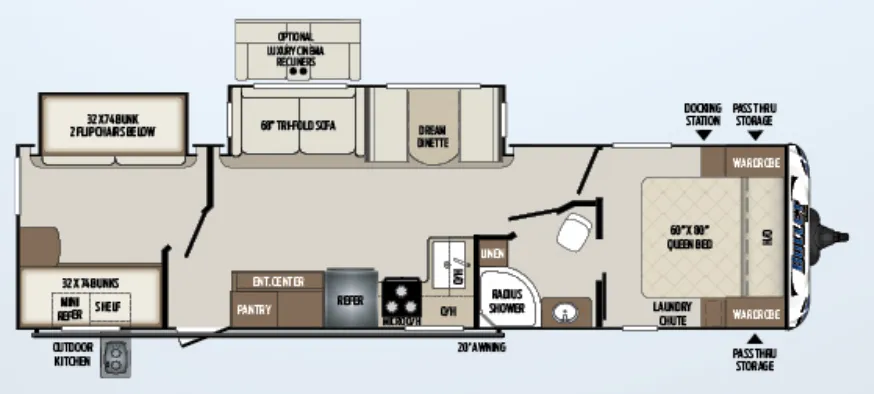 Keystone Bullet 331BHSWE floor plan
