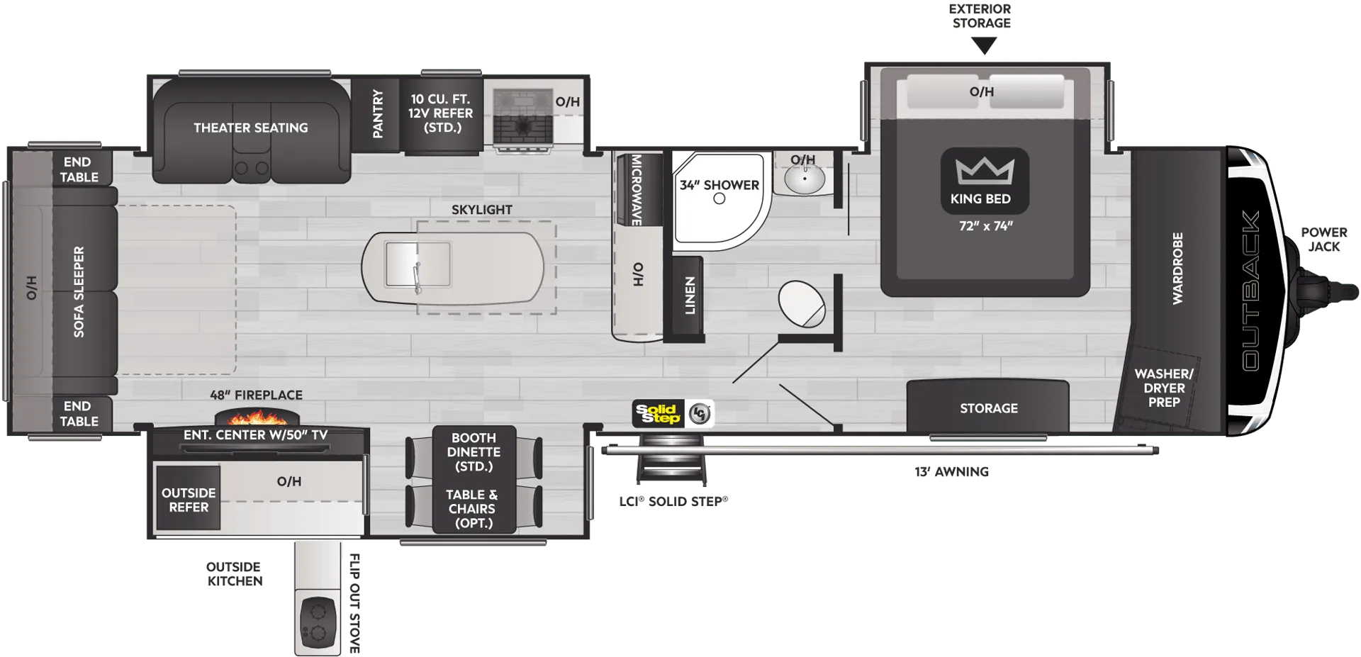 2024 Keystone Outback 330RL - Floor plan