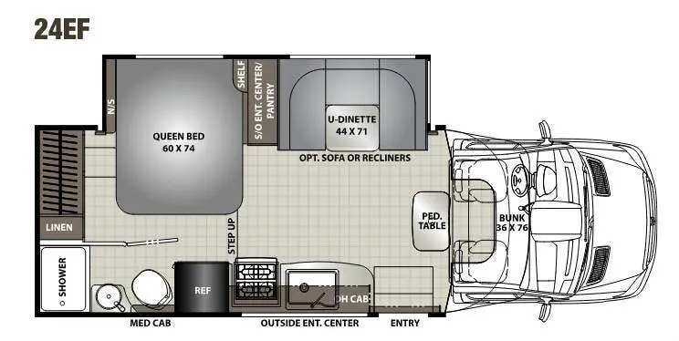 2018 Coachmen Prism Elite 24EF floor plan