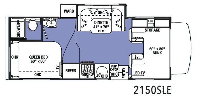 Forest River Sunseeker LE 2150SLE floor plan
