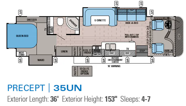 Jayco Precept 35UN floor plan