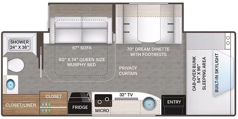 2023 Thor Motor Coach Quantum Sprinter MB24 floor plan