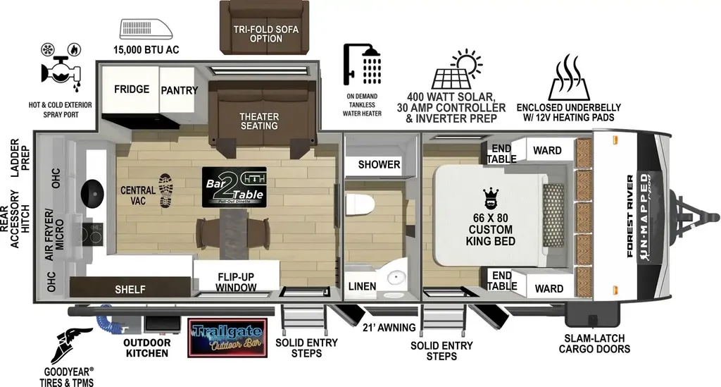 2026 Forest River Un-Mapped 24RK floor plan