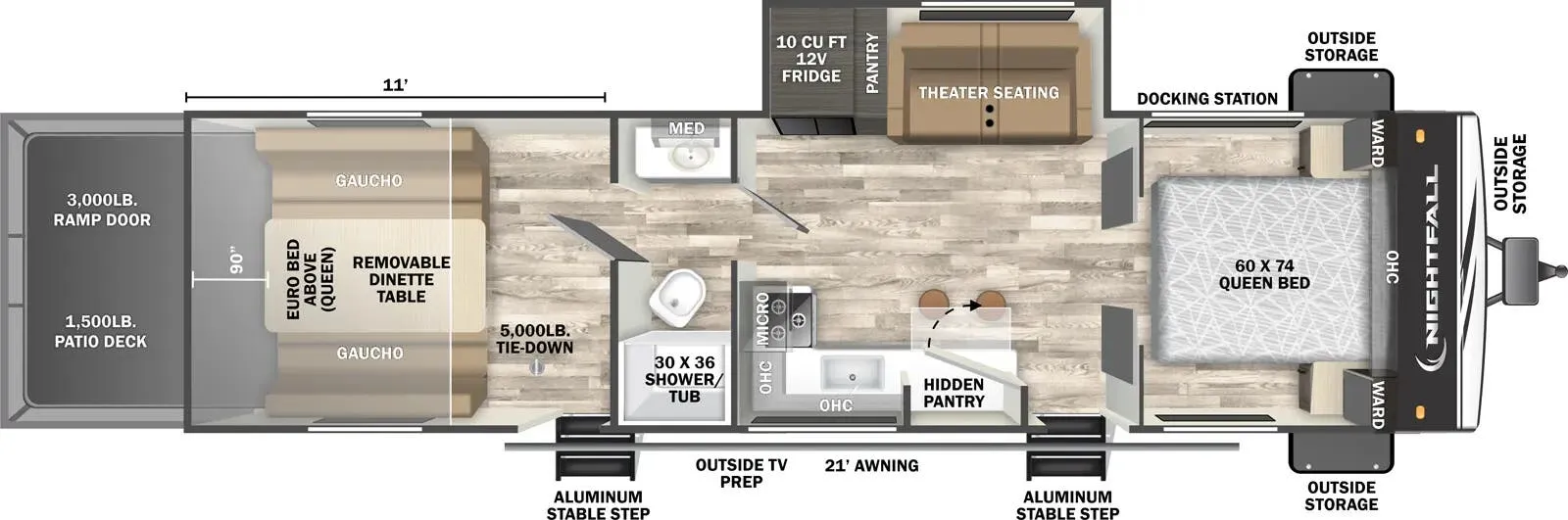 Forest River Nightfall 29N floor plan
