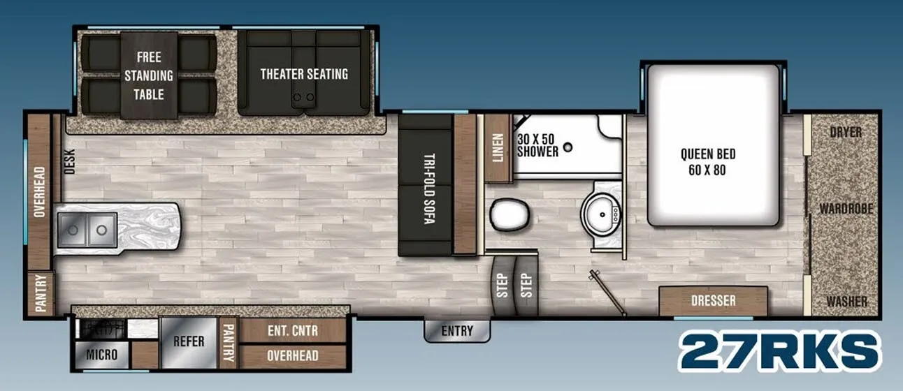 Coachmen Chaparral 27RKS floor plan