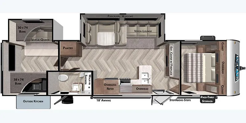 2020 Forest River Salem 32BHDS floor plan