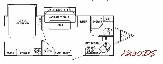Cruiser RV Fun Finder X X230DS floor plan
