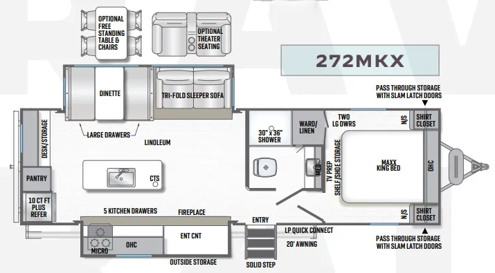 Forest River Wildcat Maxx 272MKX floor plan