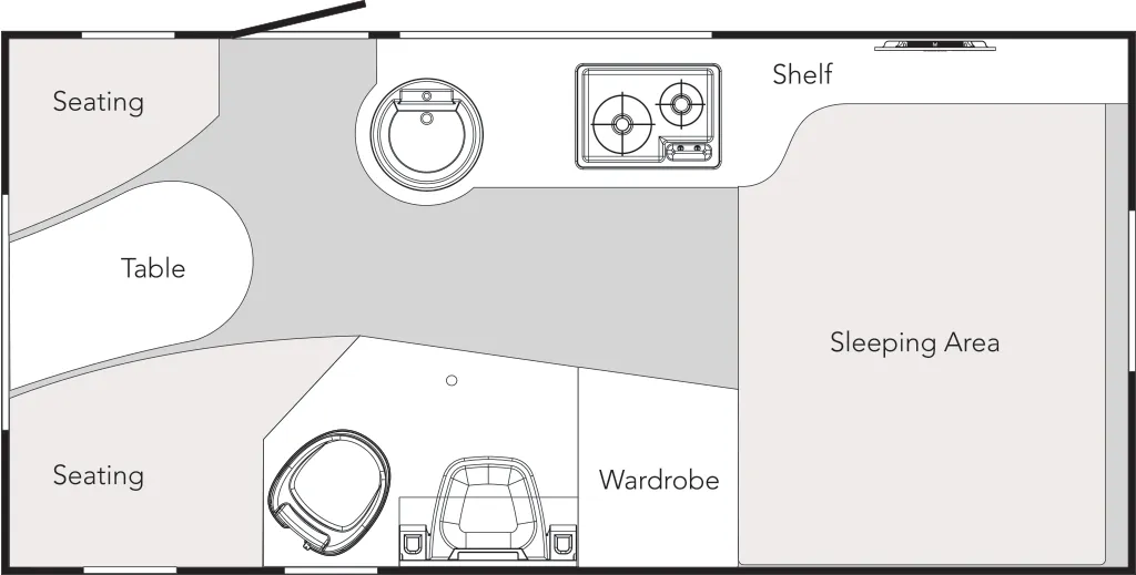 2020 Nucamp RV TAB 400 floor plan