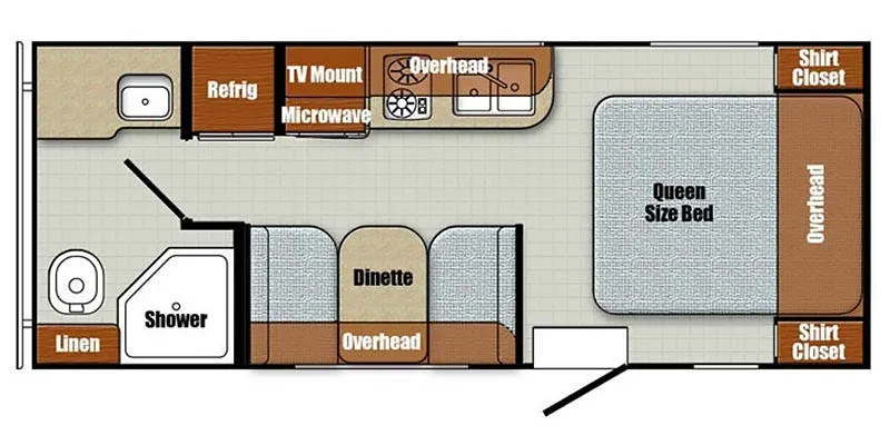 2018 Gulf Stream Vista Cruiser 19RBS - Floor plan