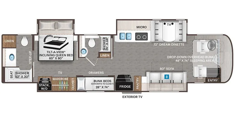 2026 Thor Motor Coach Riviera 39BH floor plan