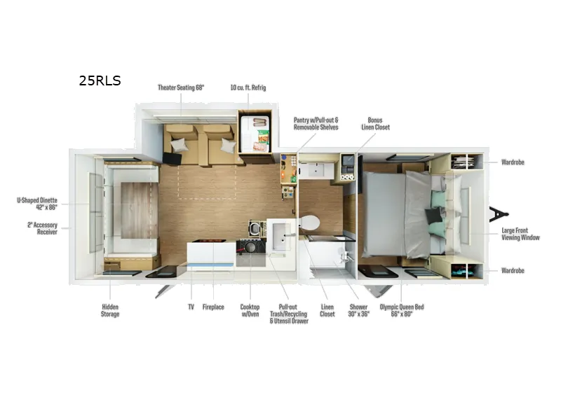 2026 Winnebago Thrive 25RLS - Floor plan