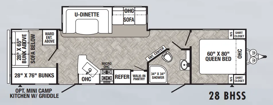Palomino Puma 28BHSS floor plan