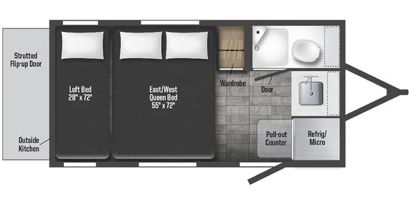 Winnebago HIKE 100 FLX H1316FB floor plan