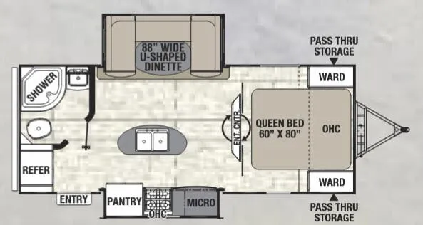 Coachmen Freedom Express Ultra Lite 233 RBS floor plan
