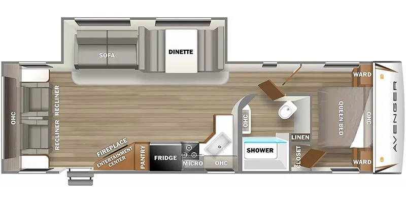 2023 Prime Time Avenger 29RSL floor plan