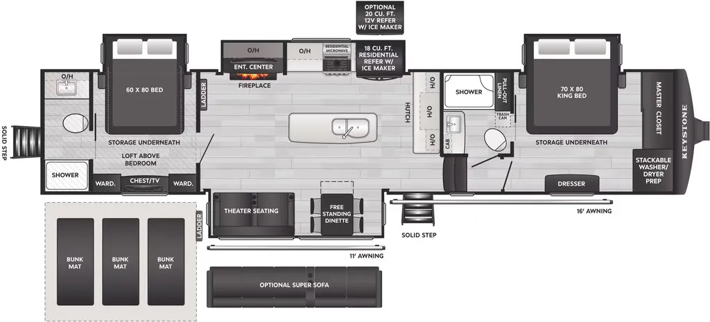 2026 Keystone Alpine Avalanche Edition 390DS floor plan