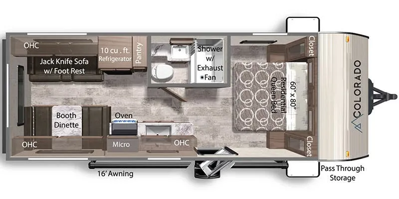 2025 Dutchmen Colorado 21RDC floor plan