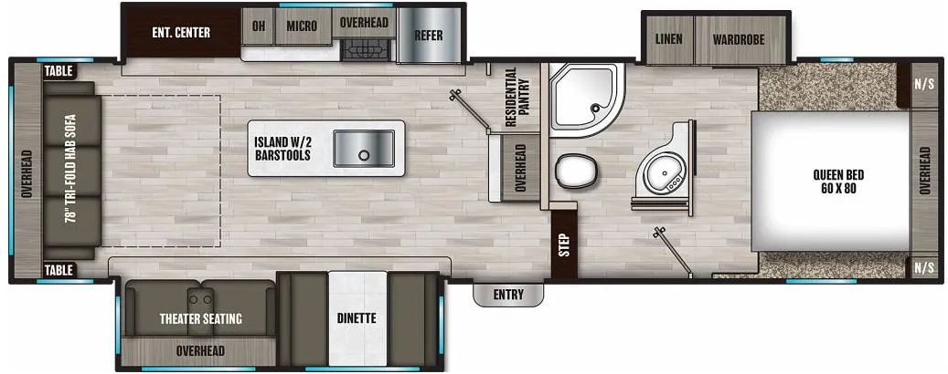 Coachmen Chaparral Lite 30RLS floor plan