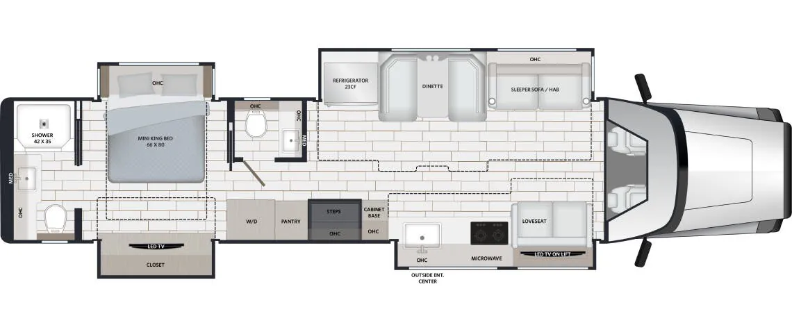 Renegade RV XL X45DBM floor plan