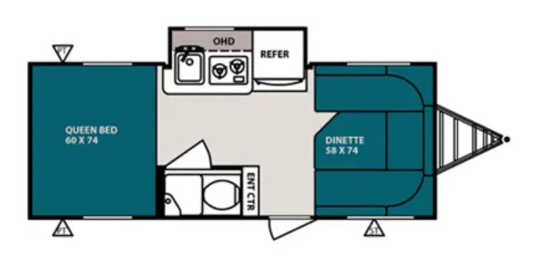 Forest River R-Pod RP-178 floor plan