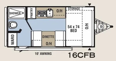 Coachmen Clipper Cadet 16CFB floor plan
