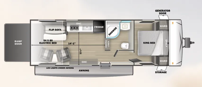 Forest River Sandstorm 2530SRE floor plan