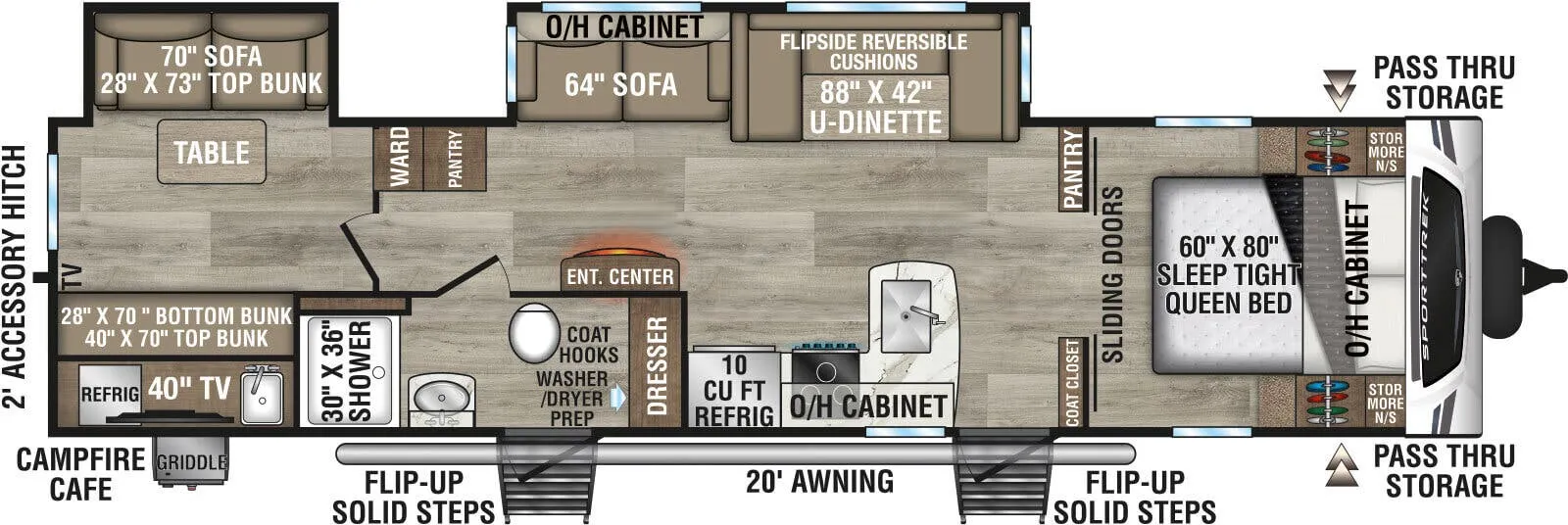 Venture RV SportTrek ST332VBH floor plan
