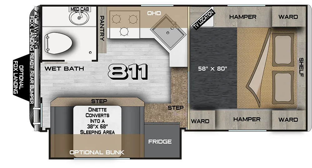 2026 Northwood Arctic Fox 811 - Floor plan