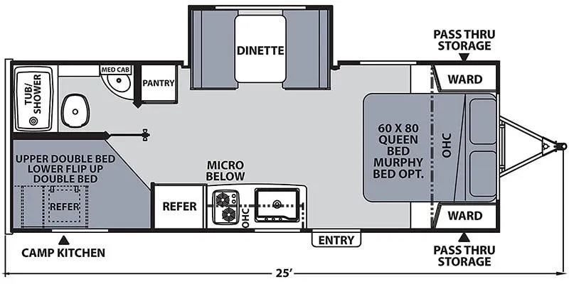 2023 Coachmen Apex Nano 208BHS floor plan